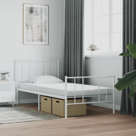 vidaXL Schaumstoffmatratze Weiß 90x220 cm 7-Zonen Härtegrad 20 ILD