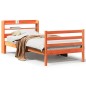 vidaXL Massivholzbett ohne Matratze Wachsbraun 75x190 cm Kiefernholz vidaXL Massivholzbett ohne Matratze Wachsbraun 75x190 cm Kiefernholz