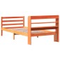 vidaXL Massivholzbett ohne Matratze Wachsbraun 75x190 cm Kiefernholz vidaXL Massivholzbett ohne Matratze Wachsbraun 75x190 cm Kiefernholz