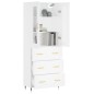 vidaXL Highboard Weiß 69,5x34x180 cm Holzwerkstoff vidaXL Highboard Weiß 69,5x34x180 cm Holzwerkstoff
