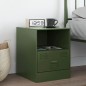 vidaXL Nachttisch Olivgrün 34,5x39x44 cm Stahl vidaXL Nachttisch Olivgrün 34,5x39x44 cm Stahl