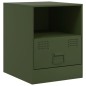 vidaXL Nachttisch Olivgrün 34,5x39x44 cm Stahl vidaXL Nachttisch Olivgrün 34,5x39x44 cm Stahl