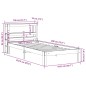 vidaXL Massivholzbett ohne Matratze Wachsbraun 100x200 Kiefernholz vidaXL Massivholzbett ohne Matratze Wachsbraun 100x200 Kiefernholz