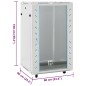 vidaXL 18U Netzwerkschrank 19" IP20 Grau 60x60x100 cm vidaXL 18U Netzwerkschrank 19" IP20 Grau 60x60x100 cm