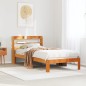 vidaXL Massivholzbett ohne Matratze Wachsbraun 90x190 cm Kiefernholz vidaXL Massivholzbett ohne Matratze Wachsbraun 90x190 cm Kiefernholz