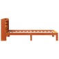 vidaXL Massivholzbett ohne Matratze Wachsbraun 90x190 cm Kiefernholz vidaXL Massivholzbett ohne Matratze Wachsbraun 90x190 cm Kiefernholz