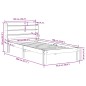vidaXL Massivholzbett ohne Matratze Wachsbraun 90x190 cm Kiefernholz vidaXL Massivholzbett ohne Matratze Wachsbraun 90x190 cm Kiefernholz