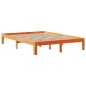 vidaXL Massivholzbett ohne Matratze Wachsbraun 140x190 cm Kiefernholz vidaXL Massivholzbett ohne Matratze Wachsbraun 140x190 cm Kiefernholz