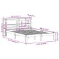 vidaXL Massivholzbett ohne Matratze Wachsbraun 140x190 cm Kiefernholz vidaXL Massivholzbett ohne Matratze Wachsbraun 140x190 cm Kiefernholz