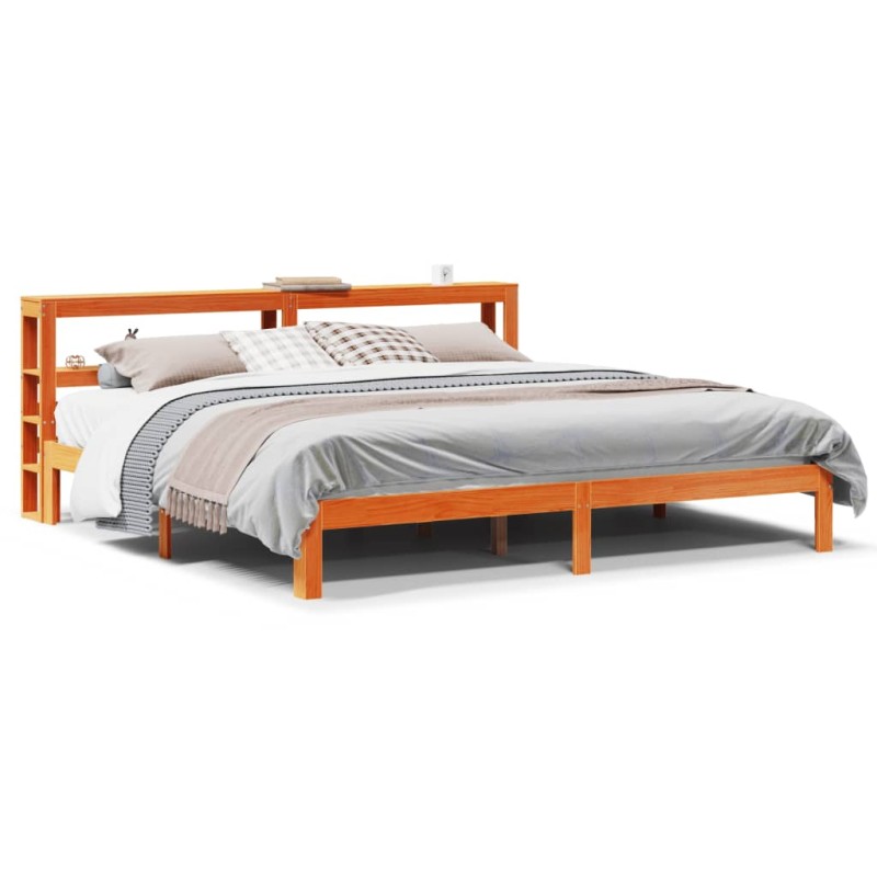 vidaXL Massivholzbett ohne Matratze Wachsbraun 180x200 Kiefernholz vidaXL Massivholzbett ohne Matratze Wachsbraun 180x200 Kiefernholz