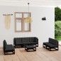 vidaXL 8-tlg. Garten-Lounge-Set mit Kissen Kiefer Massivholz vidaXL 8-tlg. Garten-Lounge-Set mit Kissen Kiefer Massivholz