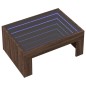 vidaXL Couchtisch mit Infinity-LED Braun Eichen-Optik 70x50x30 cm vidaXL Couchtisch mit Infinity-LED Braun Eichen-Optik 70x50x30 cm