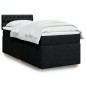 vidaXL Boxspringbett mit Matratze Schwarz Stoff vidaXL Boxspringbett mit Matratze Schwarz Stoff