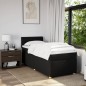 vidaXL Boxspringbett mit Matratze Schwarz Stoff vidaXL Boxspringbett mit Matratze Schwarz Stoff