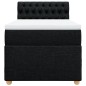 vidaXL Boxspringbett mit Matratze Schwarz Stoff vidaXL Boxspringbett mit Matratze Schwarz Stoff