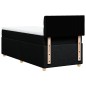 vidaXL Boxspringbett mit Matratze Schwarz Stoff vidaXL Boxspringbett mit Matratze Schwarz Stoff