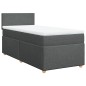 vidaXL Boxspringbett mit Matratze Dunkelgrau Stoff vidaXL Boxspringbett mit Matratze Dunkelgrau Stoff