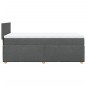 vidaXL Boxspringbett mit Matratze Dunkelgrau Stoff vidaXL Boxspringbett mit Matratze Dunkelgrau Stoff