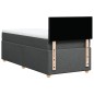 vidaXL Boxspringbett mit Matratze Dunkelgrau Stoff vidaXL Boxspringbett mit Matratze Dunkelgrau Stoff