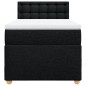 vidaXL Boxspringbett mit Matratze Schwarz Stoff vidaXL Boxspringbett mit Matratze Schwarz Stoff
