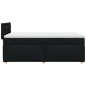 vidaXL Boxspringbett mit Matratze Schwarz Stoff vidaXL Boxspringbett mit Matratze Schwarz Stoff