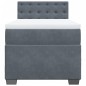 vidaXL Boxspringbett mit Matratze Dunkelgrau Samt vidaXL Boxspringbett mit Matratze Dunkelgrau Samt
