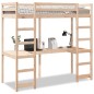 vidaXL Hochbett ohne Matratze 80x200 cm Massivholz Kiefer vidaXL Hochbett ohne Matratze 80x200 cm Massivholz Kiefer
