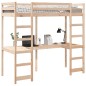 vidaXL Hochbett ohne Matratze 80x200 cm Massivholz Kiefer vidaXL Hochbett ohne Matratze 80x200 cm Massivholz Kiefer