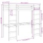 vidaXL Hochbett ohne Matratze 80x200 cm Massivholz Kiefer vidaXL Hochbett ohne Matratze 80x200 cm Massivholz Kiefer