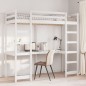 vidaXL Hochbett ohne Matratze Weiß 75x190 cm Massivholz Kiefer vidaXL Hochbett ohne Matratze Weiß 75x190 cm Massivholz Kiefer