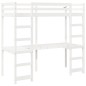 vidaXL Hochbett ohne Matratze Weiß 75x190 cm Massivholz Kiefer vidaXL Hochbett ohne Matratze Weiß 75x190 cm Massivholz Kiefer
