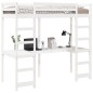 vidaXL Hochbett ohne Matratze Weiß 75x190 cm Massivholz Kiefer vidaXL Hochbett ohne Matratze Weiß 75x190 cm Massivholz Kiefer