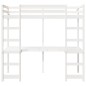 vidaXL Hochbett ohne Matratze Weiß 75x190 cm Massivholz Kiefer vidaXL Hochbett ohne Matratze Weiß 75x190 cm Massivholz Kiefer