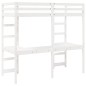 vidaXL Hochbett ohne Matratze Weiß 75x190 cm Massivholz Kiefer vidaXL Hochbett ohne Matratze Weiß 75x190 cm Massivholz Kiefer