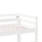 vidaXL Hochbett ohne Matratze Weiß 75x190 cm Massivholz Kiefer vidaXL Hochbett ohne Matratze Weiß 75x190 cm Massivholz Kiefer