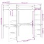 vidaXL Hochbett ohne Matratze Weiß 75x190 cm Massivholz Kiefer vidaXL Hochbett ohne Matratze Weiß 75x190 cm Massivholz Kiefer