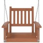vidaXL Garten-Hängestuhl mit Metallketten Braun Massivholz Tanne vidaXL Garten-Hängestuhl mit Metallketten Braun Massivholz Tanne