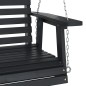 vidaXL Garten-Hängestuhl mit Metallketten Schwarz Massivholz Tanne vidaXL Garten-Hängestuhl mit Metallketten Schwarz Massivholz Tanne