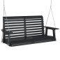 vidaXL Hollywoodschaukel mit Metallketten Schwarz Massivholz Tanne vidaXL Hollywoodschaukel mit Metallketten Schwarz Massivholz Tanne