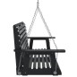 vidaXL Hollywoodschaukel mit Metallketten Schwarz Massivholz Tanne vidaXL Hollywoodschaukel mit Metallketten Schwarz Massivholz Tanne