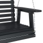 vidaXL Hollywoodschaukel mit Metallketten Schwarz Massivholz Tanne vidaXL Hollywoodschaukel mit Metallketten Schwarz Massivholz Tanne