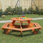 vidaXL Picknicktisch mit Bänken für 6 Kinder Sechseckig Tannenholz vidaXL Picknicktisch mit Bänken für 6 Kinder Sechseckig Tannenholz