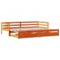vidaXL Tagesbett Ausziehbar mit Schubladen 90x190 cm Massivholz Kiefer vidaXL Tagesbett Ausziehbar mit Schubladen 90x190 cm Massivholz Kiefer