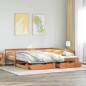 vidaXL Tagesbett Ausziehbar mit Schubladen 90x190 cm Massivholz Kiefer vidaXL Tagesbett Ausziehbar mit Schubladen 90x190 cm Massivholz Kiefer