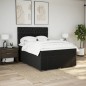vidaXL Boxspringbett mit Matratze Schwarz 140x190 cm Stoff vidaXL Boxspringbett mit Matratze Schwarz 140x190 cm Stoff