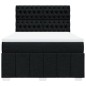 vidaXL Boxspringbett mit Matratze Schwarz 140x190 cm Stoff vidaXL Boxspringbett mit Matratze Schwarz 140x190 cm Stoff