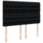 vidaXL Boxspringbett mit Matratze Schwarz 140x190 cm Stoff vidaXL Boxspringbett mit Matratze Schwarz 140x190 cm Stoff