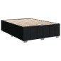 vidaXL Boxspringbett mit Matratze Schwarz 140x190 cm Stoff vidaXL Boxspringbett mit Matratze Schwarz 140x190 cm Stoff