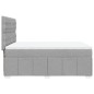 vidaXL Boxspringbett mit Matratze Hellgrau 140x190 cm Stoff vidaXL Boxspringbett mit Matratze Hellgrau 140x190 cm Stoff