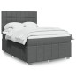 vidaXL Boxspringbett mit Matratze Dunkelgrau 140x190 cm Stoff vidaXL Boxspringbett mit Matratze Dunkelgrau 140x190 cm Stoff